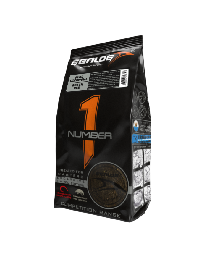 Zanęta GENLOG Number 1 - Płoć Czerwona 1kg Zanęta GENLOG Number 1 - Płoć Czerwona 1kg