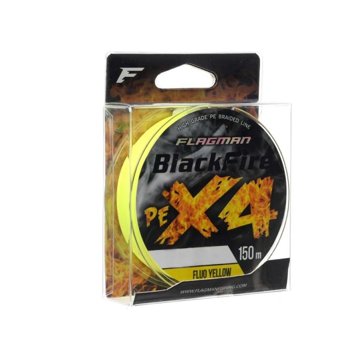 Plecionka FLAGMAN Blackfire PE X-4 150m 0.16mm Fluo