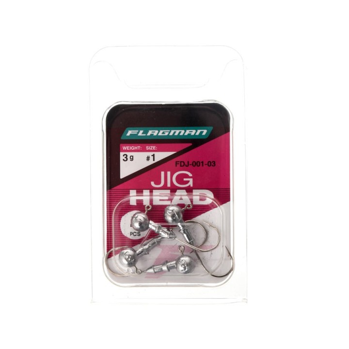 Główki jigowe FLAGMAN Jig Head roz. 1 - 3g - op. 4 szt.