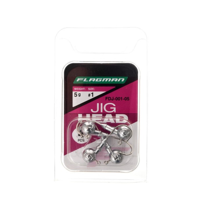 Główki jigowe FLAGMAN Jig Head roz. 1 - 5g - op. 4 szt.