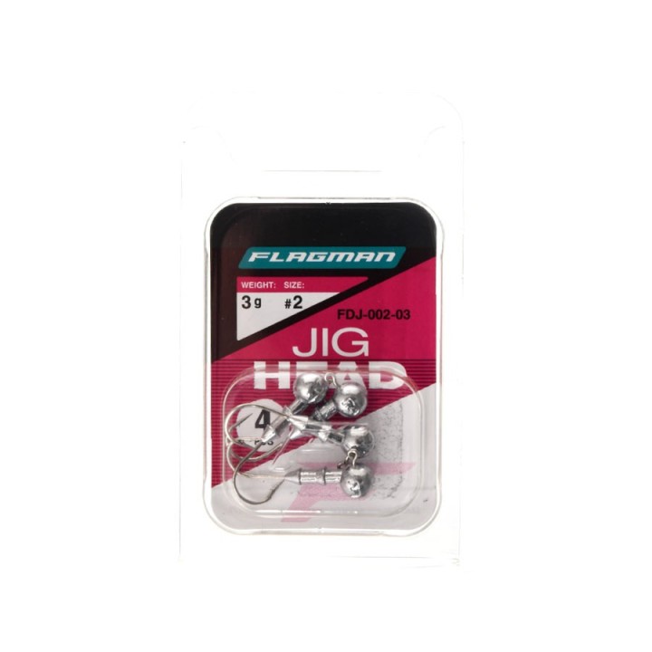 Główki jigowe FLAGMAN Jig Head roz. 2 - 3g - op. 4 szt.