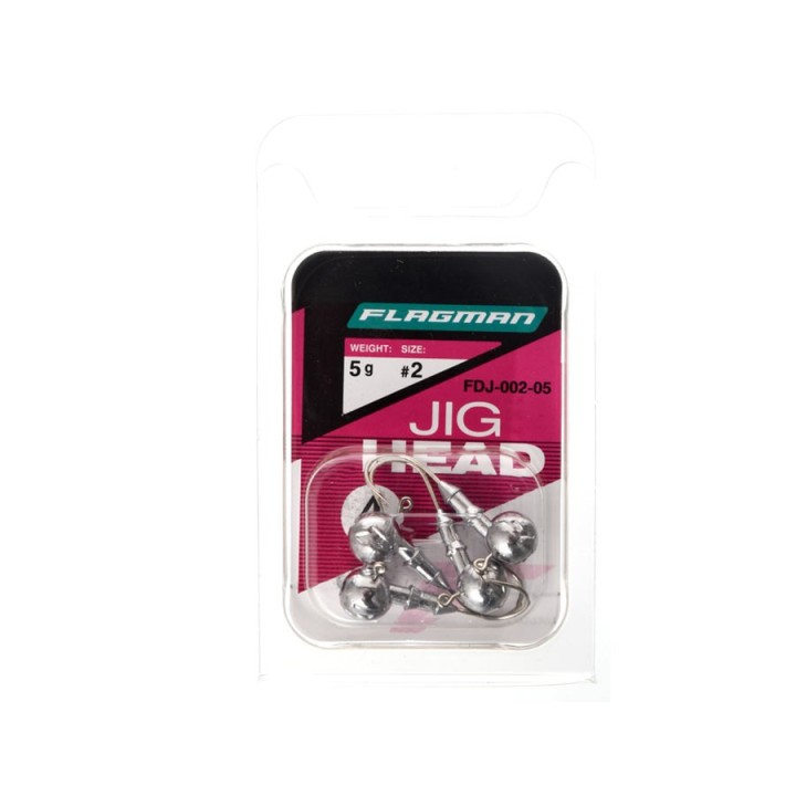 Główki jigowe FLAGMAN Jig Head roz. 2 - 5g - op. 4 szt.