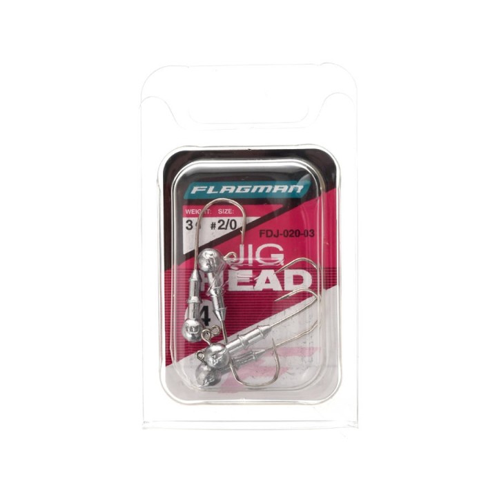 Główki jigowe FLAGMAN Jig Head 2/0 - 3g - op. 4 szt.