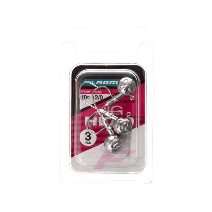 Główki jigowe FLAGMAN Jig Head 2/0 - 10g - op. 3 szt.