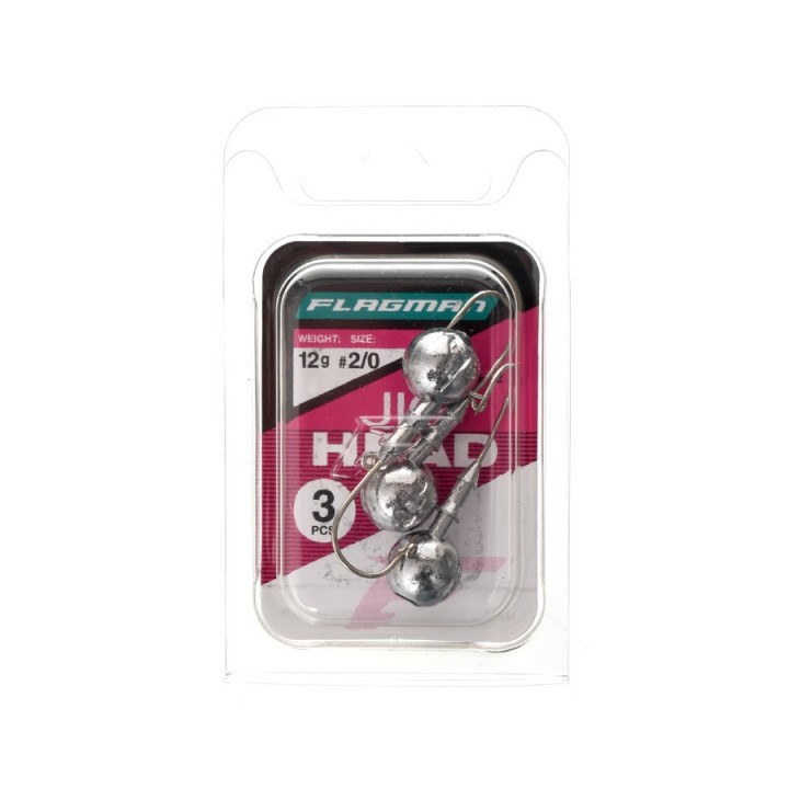 Główki jigowe FLAGMAN Jig Head 2/0 - 12g - op. 3 szt.