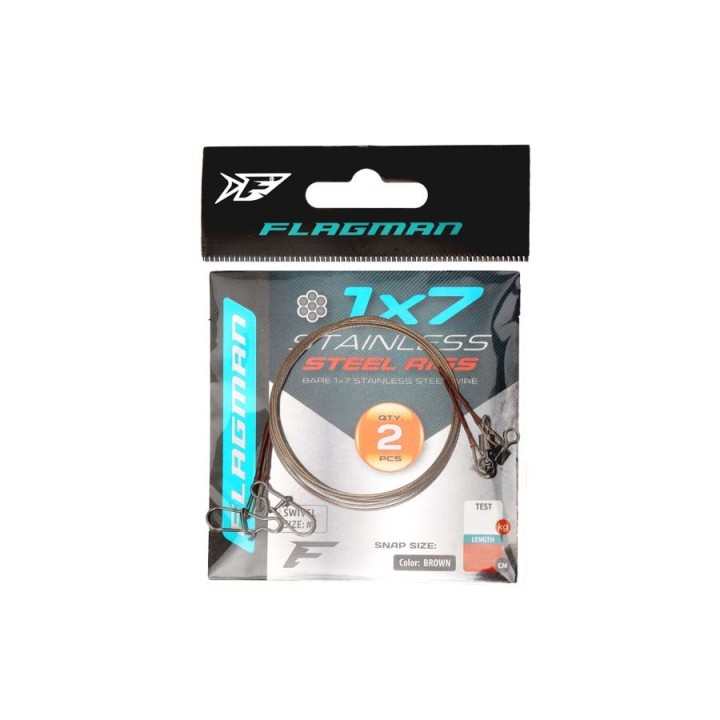 Przypon stalowy FLAGMAN X7 10kg 25cm - 2 szt.