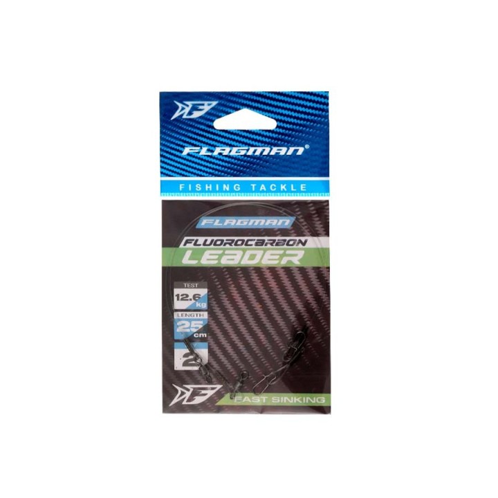 Przypon Fluorocarbon FLAGMAN 0,55mm 25cm 12,6kg - 2 szt.