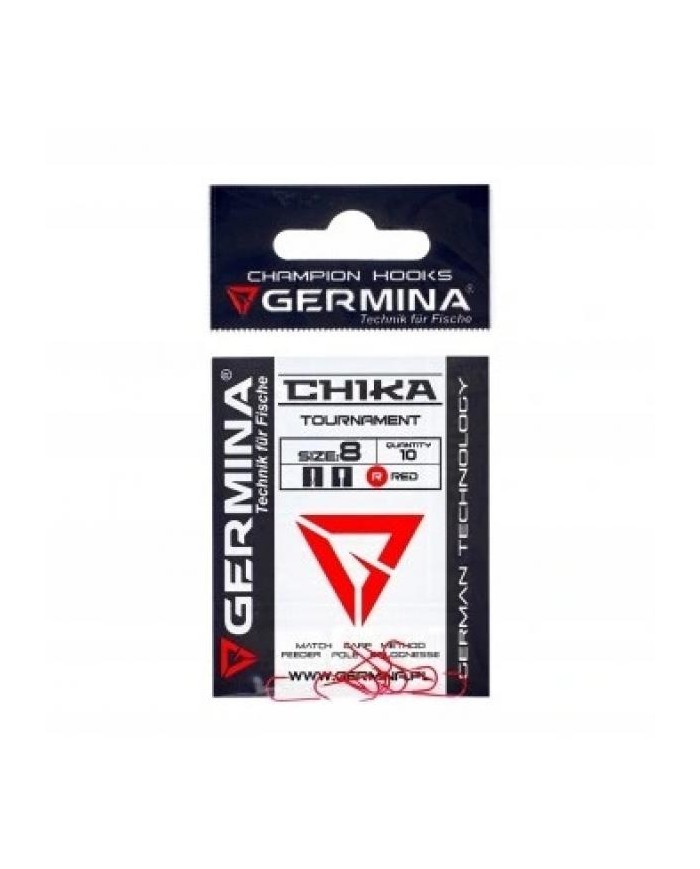 Haczyki GERMINA Chika Red - roz. 14 Haczyki GERMINA Chika Red - roz. 14