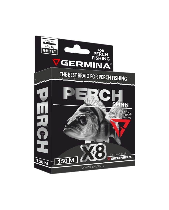 Plecionka GERMINA Perch Spinn Braid X8 0,08mm 6,2kg 150m