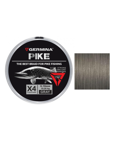 Plecionka GERMINA Pike Spinn Braid X4 0,18mm 19,20kg 150m