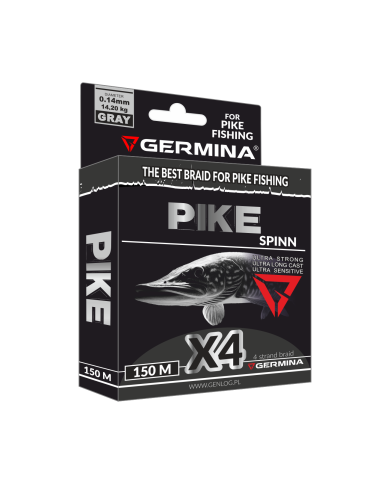Plecionka GERMINA Pike Spinn Braid X4 0,14mm 14,20kg 150m