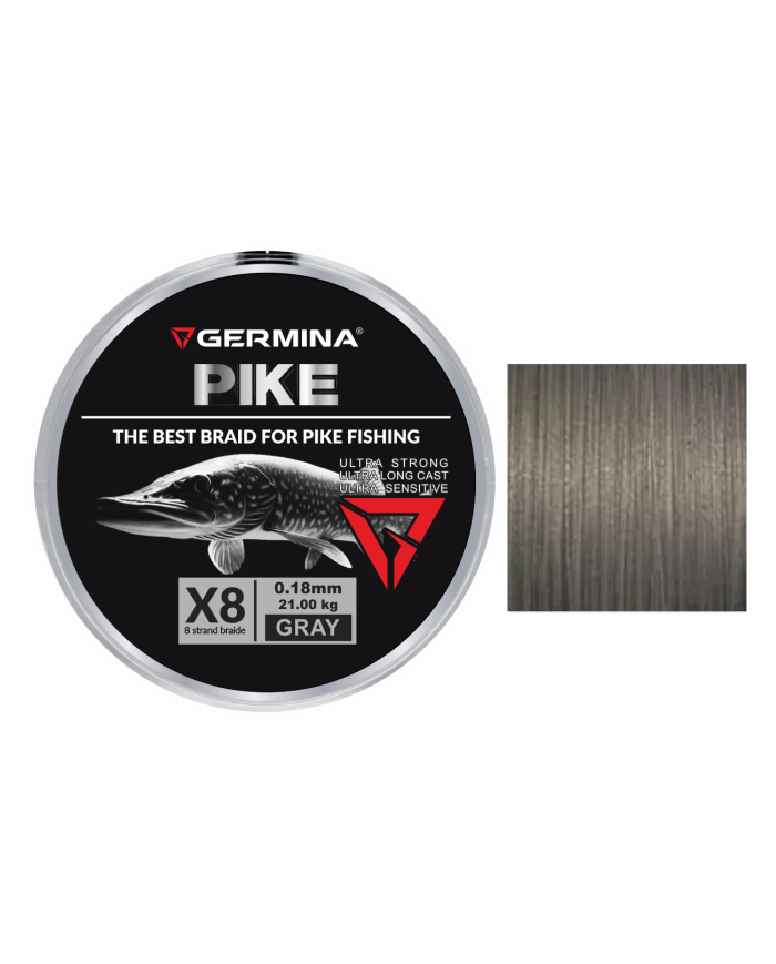 Plecionka GERMINA Pike Spinn Braid X8 0,18mm 21,00kg 150m
