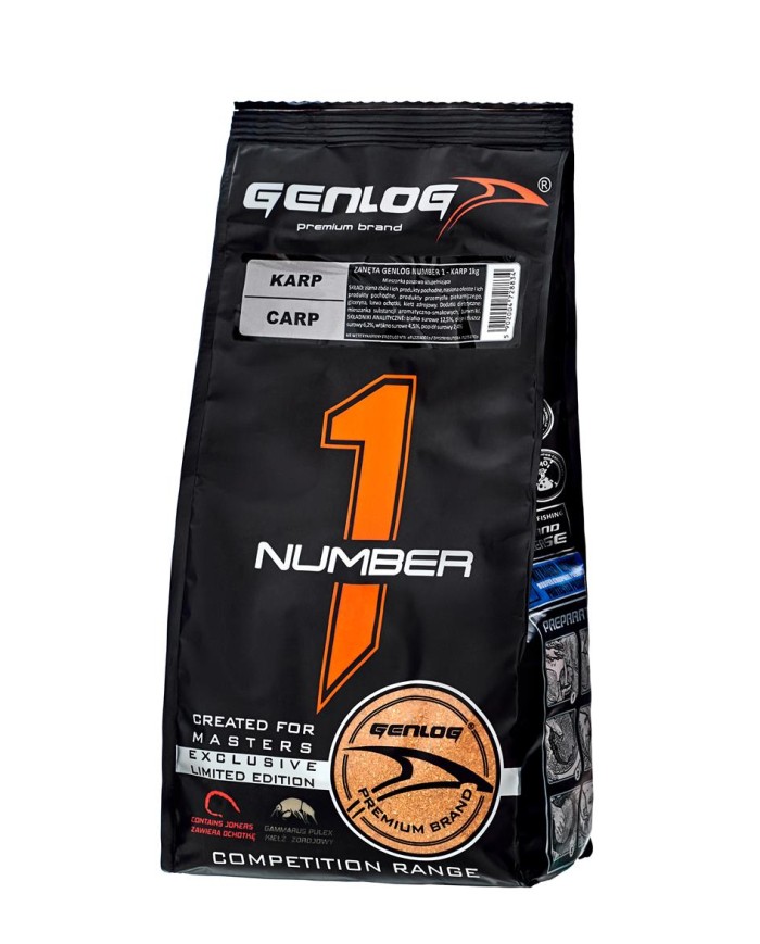 Zanęta GENLOG Number 1 - Karp 1kg Zanęta GENLOG Number 1 - Karp 1kg