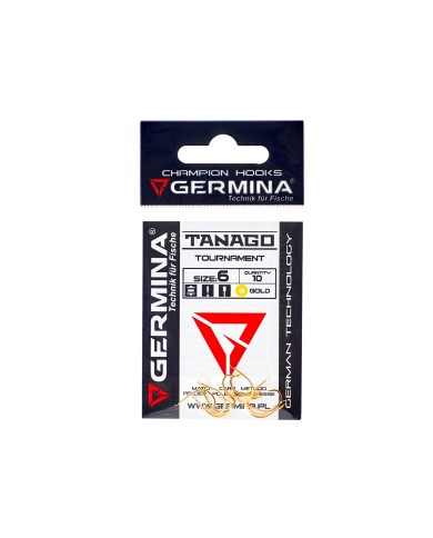 Haczyki GERMINA Tanago Gold - roz. 2 Haczyki GERMINA Tanago Gold - roz. 2