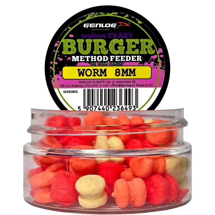 Crazy Wafters Burger GENLOG Worm 8mm 15g