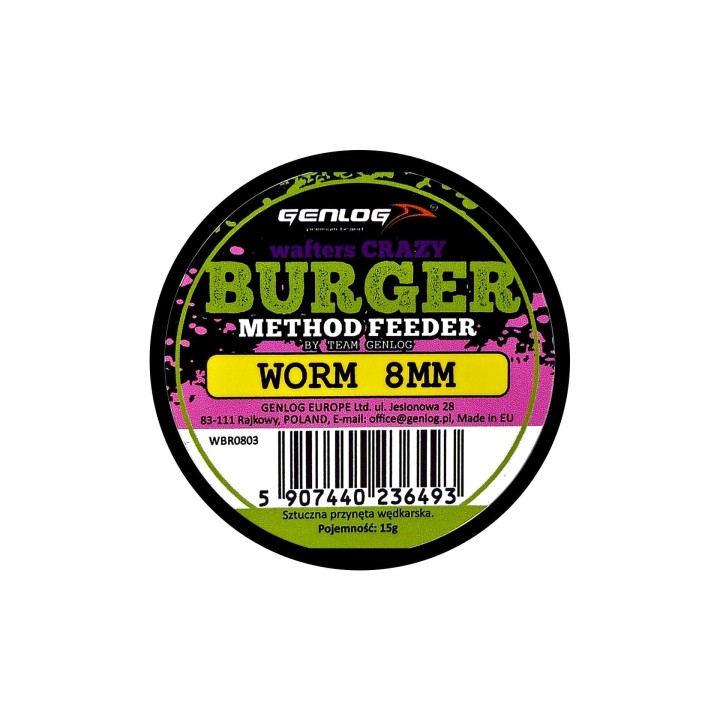 Crazy Wafters Burger GENLOG Worm 8mm 15g