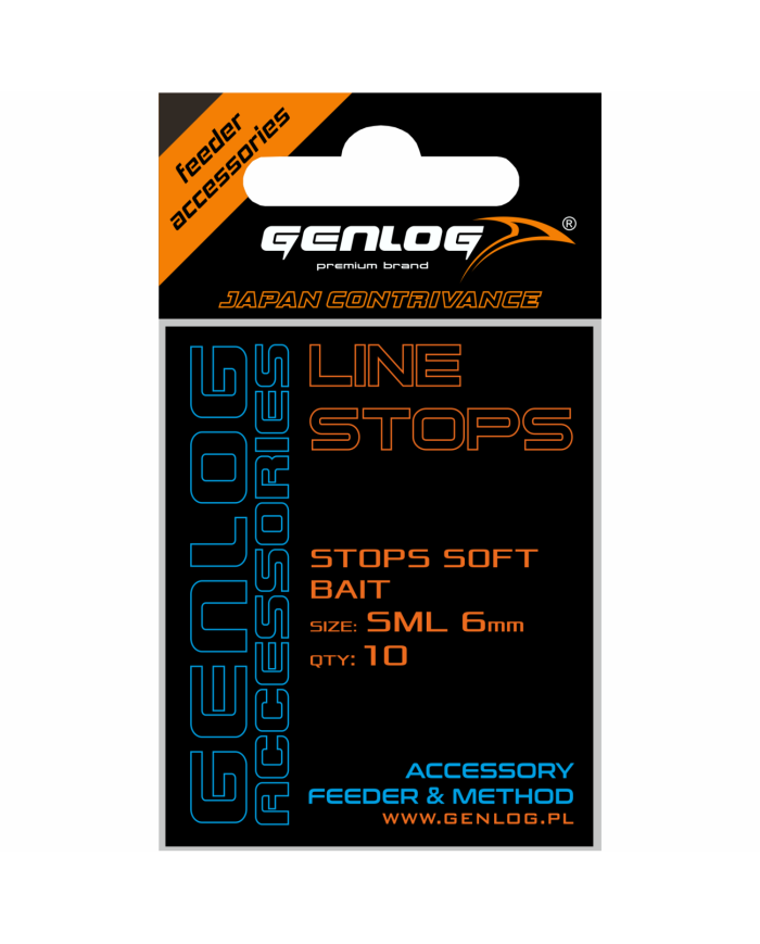 Stopery Gumowe GENLOG Stops Soft Bait SML 6mm 10 szt. Stopery Gumowe GENLOG Stops Soft Bait SML 6mm 10 szt.