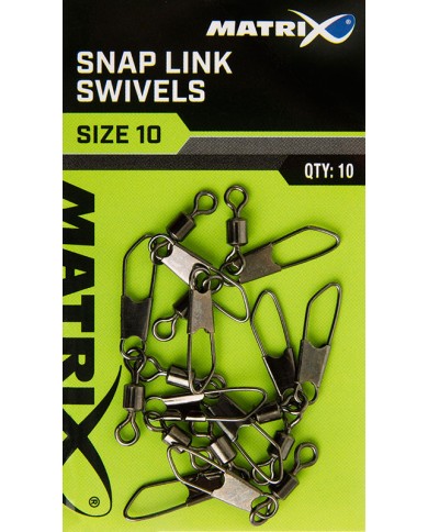 Agrafka z Krętlikiem MATRIX Snap Link Swivels - roz. 16