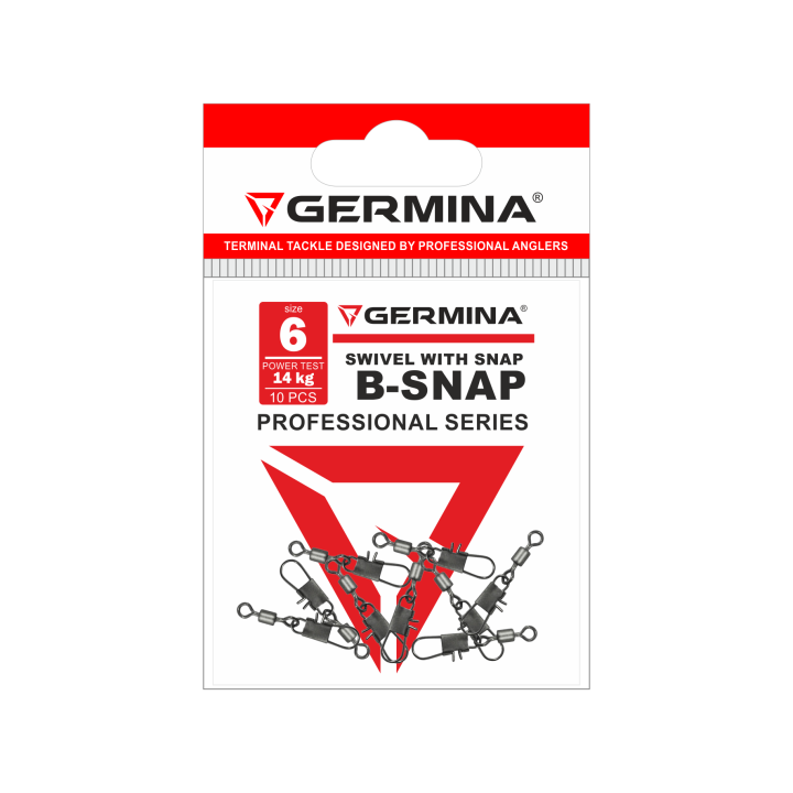Agrafka z krętlikiem GERMINA B-Snap nr 6 - op. 10 szt.