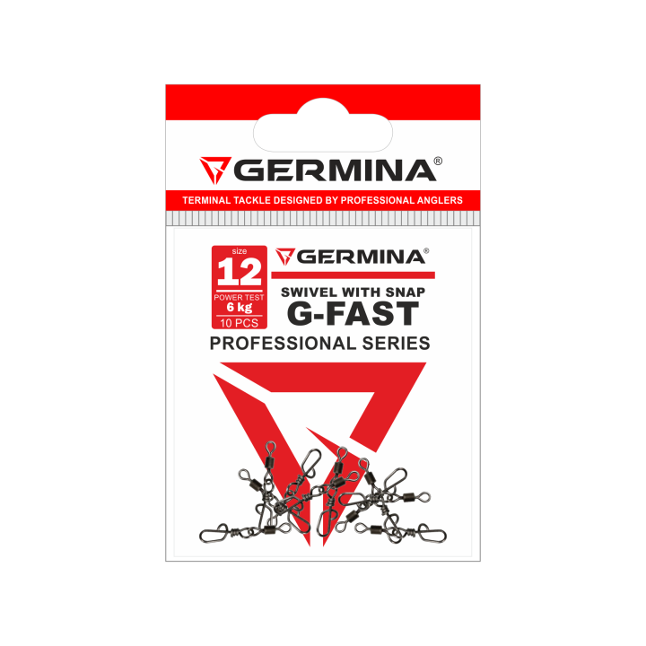 Agrafka z krętlikiem GERMINA G-Fast nr 12 - op. 10 szt.