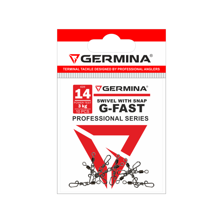 Agrafka z krętlikiem GERMINA G-Fast nr 14 - op. 10 szt.