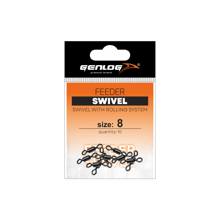 Krętlik GENLOG Feeder Swivel nr 8 - op. 10 szt.