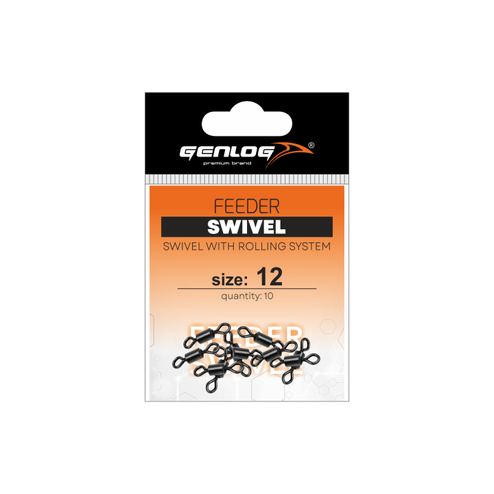 Krętlik GENLOG Feeder Swivel nr 12 - op. 10 szt.
