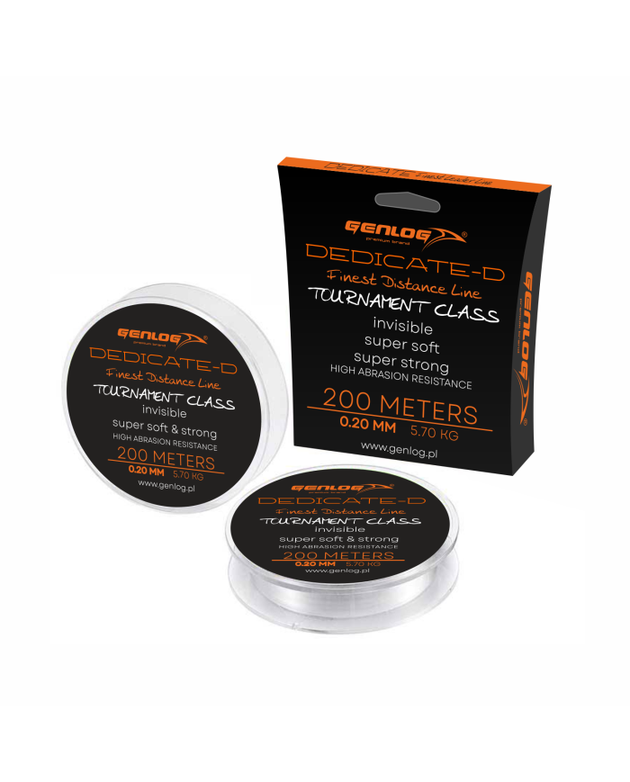 Żyłka GENLOG Dedicated-D Distance 0,20 mm 200 m 5,7 kg Żyłka GENLOG Dedicated-D Distance 0,20 mm 200 m 5,7 kg