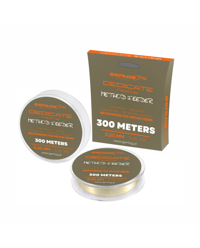 Żyłka GENLOG Dedicate Method Feeder 0,20mm 300m 5,40kg
