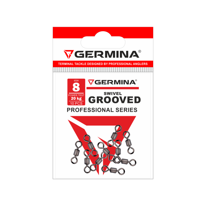Krętlik GERMINA Grooved Swivel nr 8 - op. 10 szt.