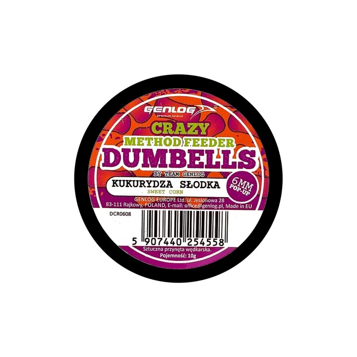 Crazy Dumbells Pop-Up GENLOG Kukurydza Słodka 6mm 10g