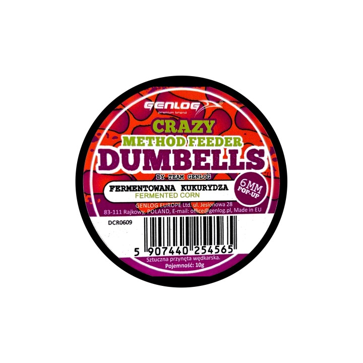 Crazy Dumbells Pop-Up GENLOG Fermentowana Kukurydza 6mm 10g