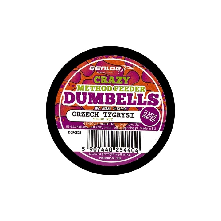 Crazy Dumbells Pop-Up GENLOG Orzech Tygrysi 8mm 10g