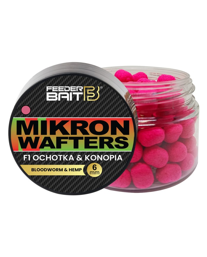 Mikron Wafters FEEDER BAIT 4/6mm - F1 Ochotka & Konopia 25ml Mikron Wafters FEEDER BAIT 4/6mm - F1 Ochotka & Konopia 25ml