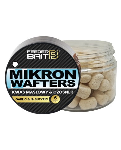 Mikron Wafters FEEDER BAIT 4/6mm - Kwas Masłowy & Czosnek 25ml