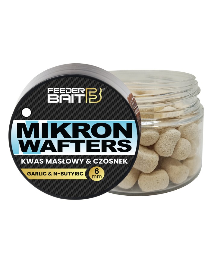 Mikron Wafters FEEDER BAIT 4/6mm - Kwas Masłowy & Czosnek 25ml