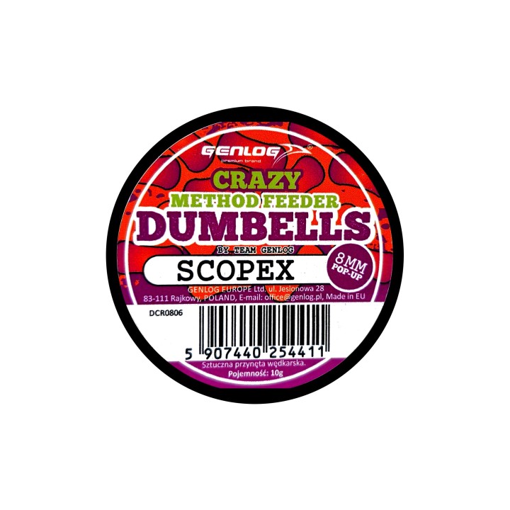 Crazy Dumbells Pop-Up GENLOG Scopex 8mm 10g
