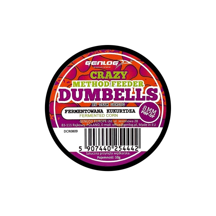 Crazy Dumbells Pop-Up GENLOG Fermentowana Kukurydza 8mm 10g