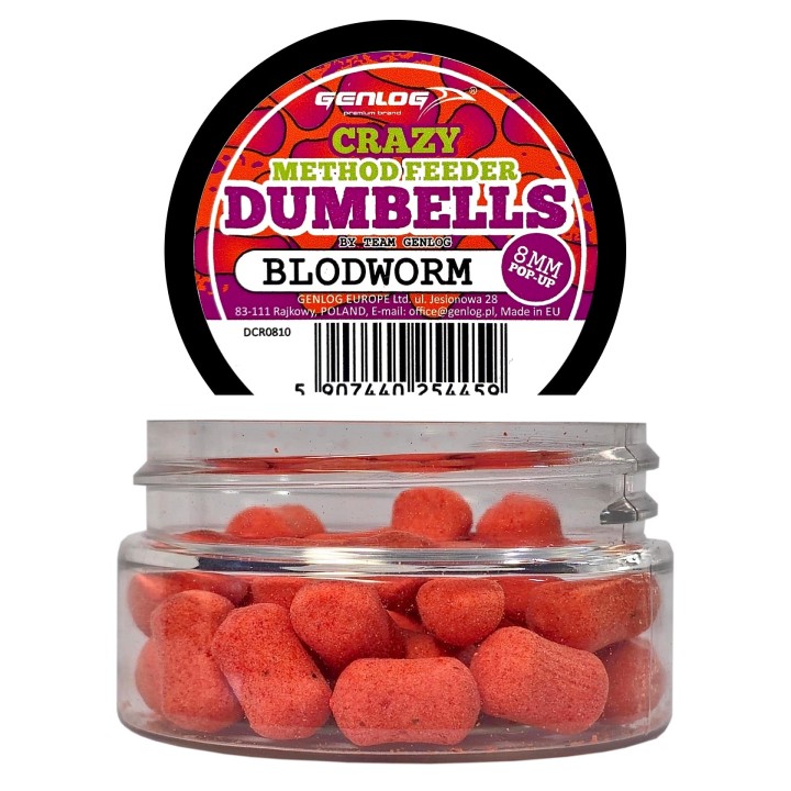 Crazy Dumbells Pop-Up GENLOG Blodworm 8mm 10g