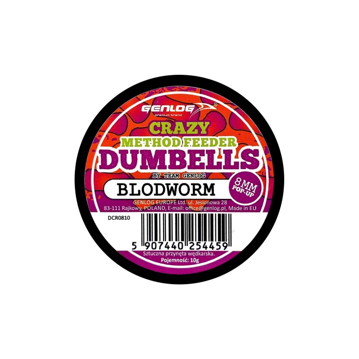 Crazy Dumbells Pop-Up GENLOG Blodworm 8mm 10g