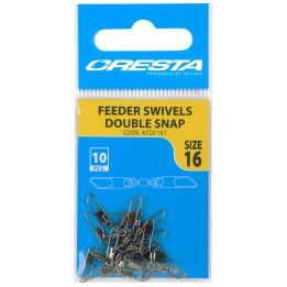 Podwójna agrafka CRESTA Feeder Swivel Souble Snap - roz. 14