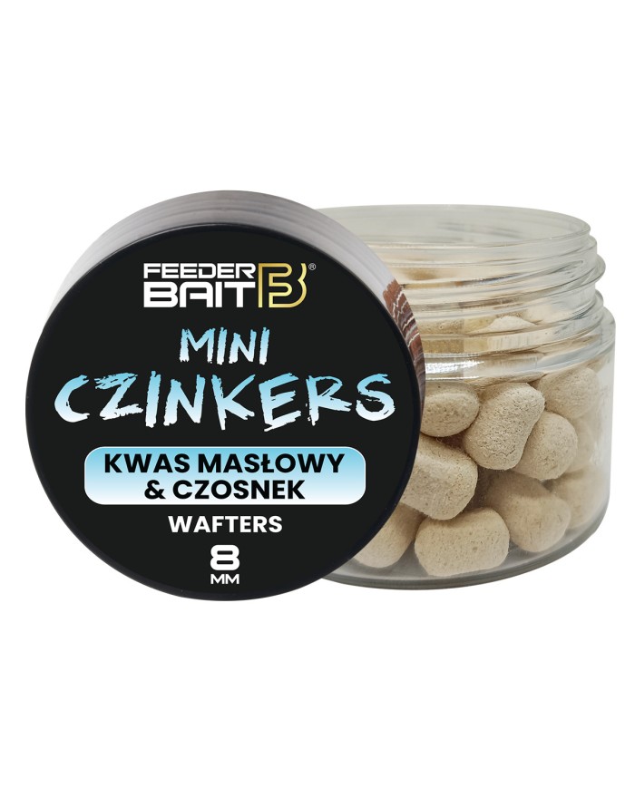 Mini Czinkers 8mm FEEDER BAIT - Kwas Masłowy & Czosnek Mini Czinkers 8mm FEEDER BAIT - Kwas Masłowy & Czosnek