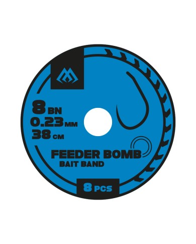 Przypony MIKADO Feeder Bomb z Gumką - hak nr 10 żyłka 0.20mm/38cm - op. 8 szt. Przypony MIKADO Feeder Bomb z Gumką - hak nr 10 żyłka 0.20mm/38cm - op. 8 szt.