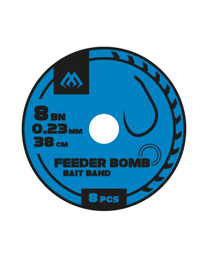 Przypony MIKADO Feeder Bomb z Gumką - hak nr 10 żyłka 0.20mm/38cm - op. 8 szt.