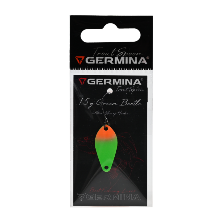 Błystka Wahadłowa GERMINA Trout Spoon 1.5g - Green Beetle