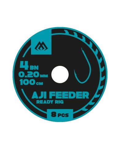 Przypony MIKADO Aji Feeder - Hak nr 4 żyłka 0.20mm/100cm - 8 szt.