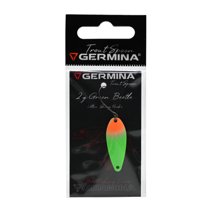 Błystka Wahadłowa GERMINA Trout Spoon 2g - Green Beetle