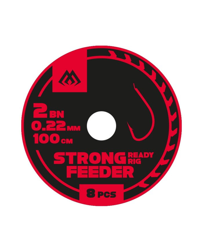 Przypony MIKADO Strong Feeder - hak nr 12 żyłka 0.14mm/100cm - 8 szt.