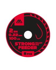 Przypony MIKADO Strong Feeder - hak nr 12 żyłka 0.14mm/100cm - 8 szt.