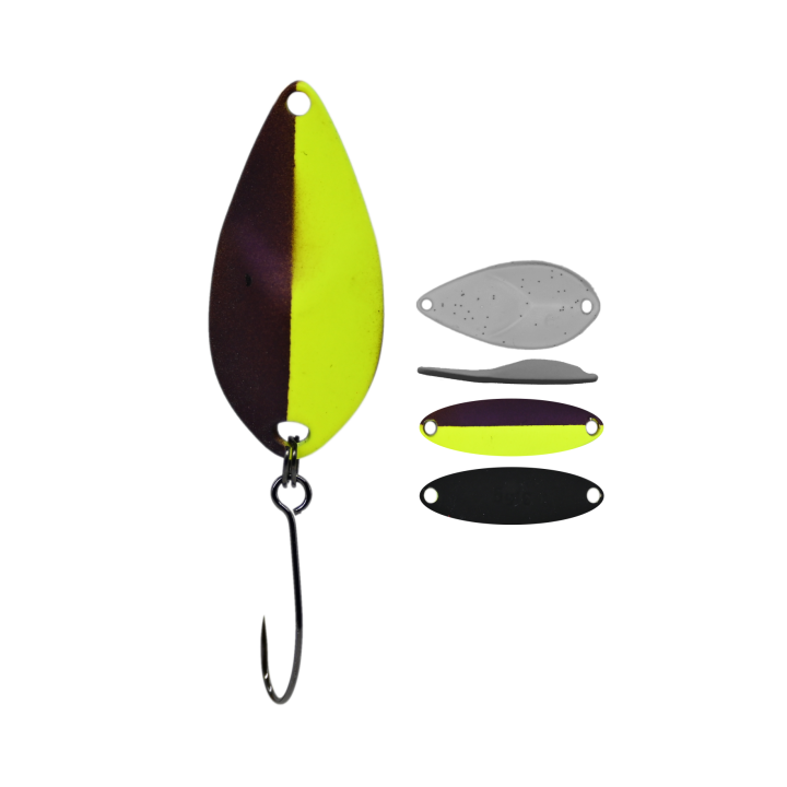 Błystka Wahadłowa GERMINA Trout Spoon 3g - Black Widow